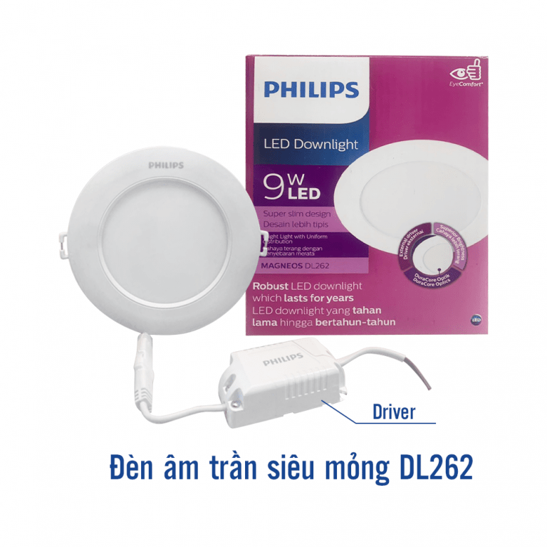 Đèn Led Âm Trần Tròn Siêu Mỏng DL262- Philips